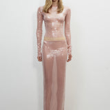 ZADA SKIRT IN ROSE SMOKE