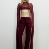 LENNY PANTS IN DARK MAROON