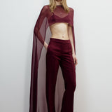 LENNY PANTS IN DARK MAROON