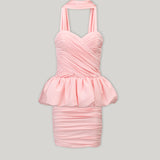 SAMSARA PEPLUM MINI IN FANTASME