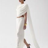 KHARA TOP IN MARBLE WHITE