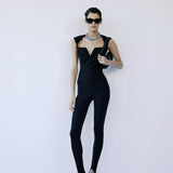 ALMOND PANTS IN BLACK CAT