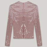 CATROUX TOP IN ROSE SMOKE