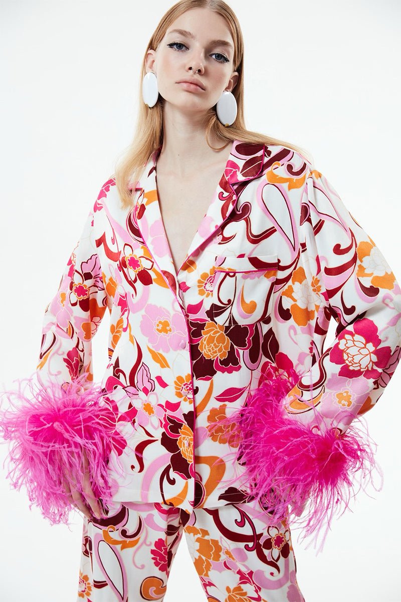 Dalida Pants in Las Dalias Rosa