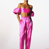 GILDA PANTS IN SILK PINK