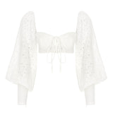 EVA TOP IN MOONRISE WHITE
