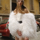 KITTY DRESS IN WHITE MUSTANG
