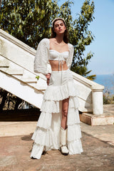Eva Skirt in Moonrise White