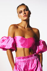 Look #75 Gilda Top in Hot Pink